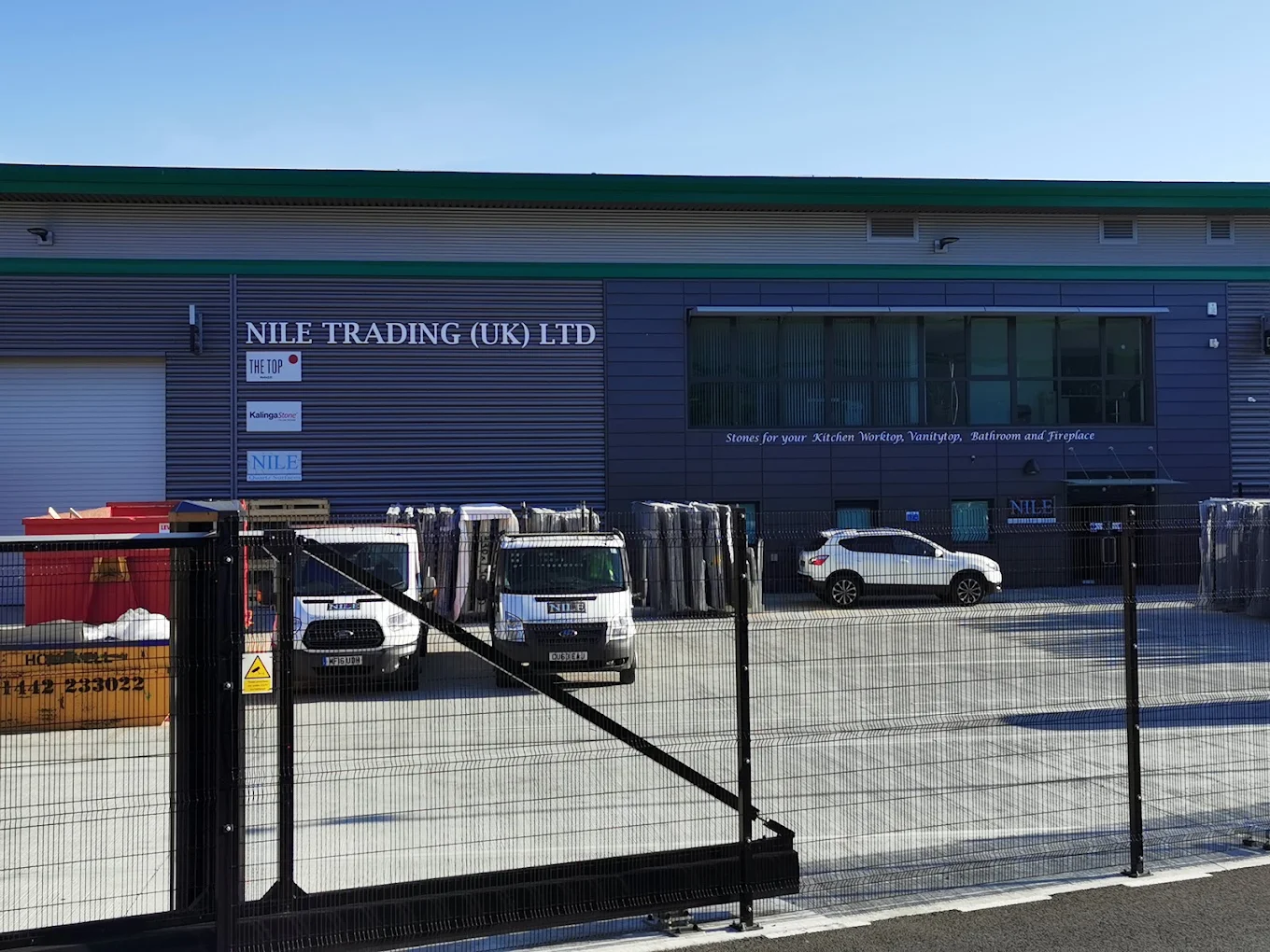 Nile Trading (UK) Ltd showroom and warehouse exterior at Prologis Maylands Gateway, Hemel Hempstead